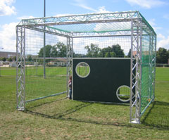 Torwand mit Ballfänger Netztunnel Torwand mit Ballfänger Netztunnel