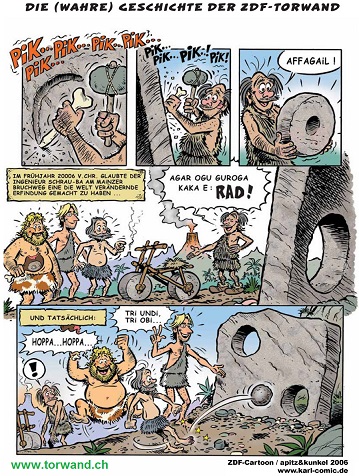 Geschichte der Torwand lustige Comics über die Entwicklung im Verlauf der Jahrhunderte