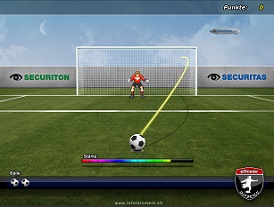 virtueller Penalty TouchscreenGame Fussball-EventGame Messespiel Torwand