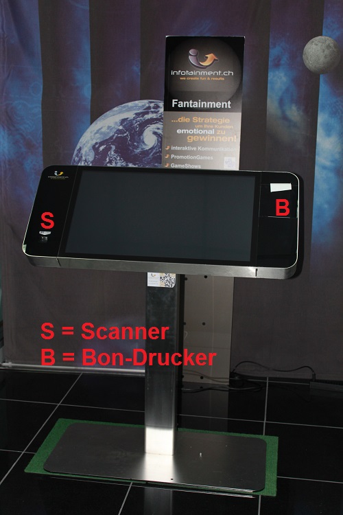 P332 ShopScreen mit Scanner und Coupon-Drucker